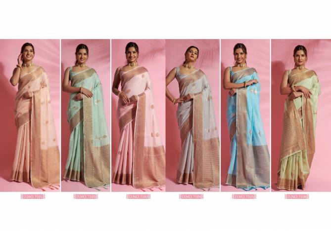 Rajyog Aarna Party Exclusive Wear Soft Cotton Latest Saree Collection